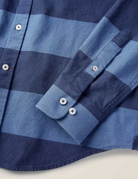 Slim Fit Indigo Stripe Shirt - Indigo Stripe Slim Fit Indigo Stripe Shirt - Indigo Stripe