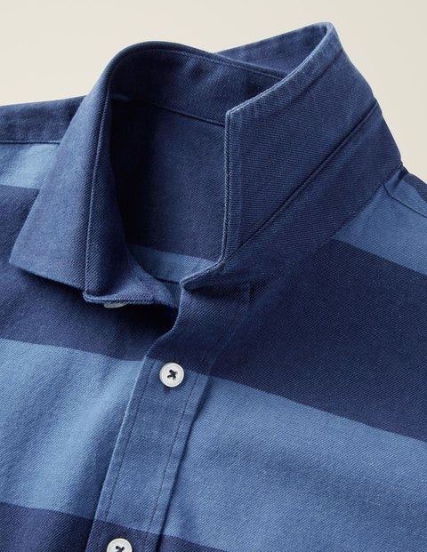 Slim Fit Indigo Stripe Shirt - Indigo Stripe Slim Fit Indigo Stripe Shirt - Indigo Stripe