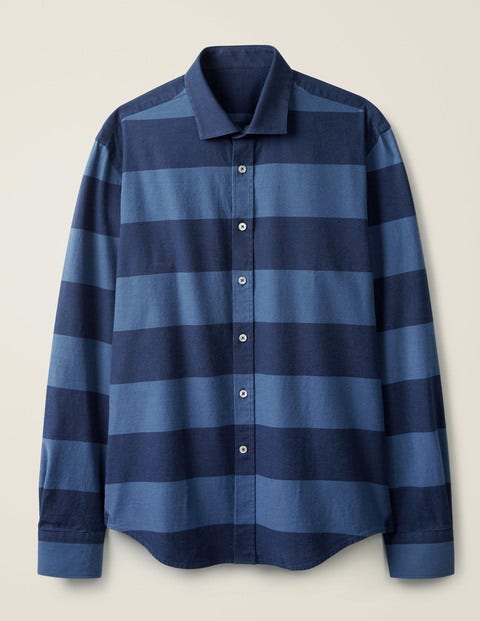 Slim Fit Indigo Stripe Shirt - Indigo Stripe Slim Fit Indigo Stripe Shirt - Indigo Stripe