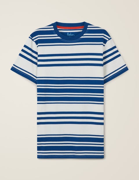 T-Shirt Rayé Rétro - Rayé mini écru/saphir T-Shirt Rayé Rétro - Rayé mini écru/saphir