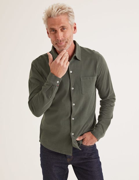 Chemise À Manches Longues En Piqué - Vert Richmond Chemise À Manches Longues En Piqué - Vert Richmond