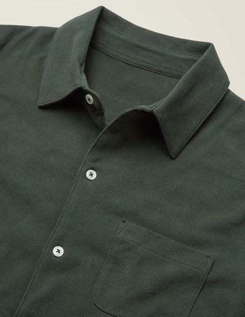 Chemise À Manches Longues En Piqué - Vert Richmond Chemise À Manches Longues En Piqué - Vert Richmond
