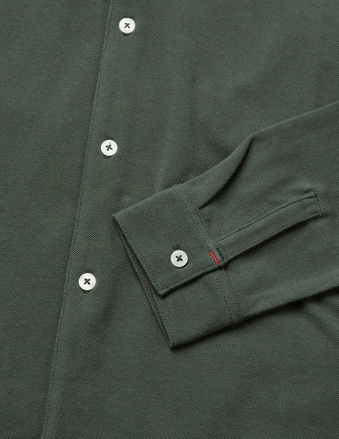 Chemise À Manches Longues En Piqué - Vert Richmond Chemise À Manches Longues En Piqué - Vert Richmond