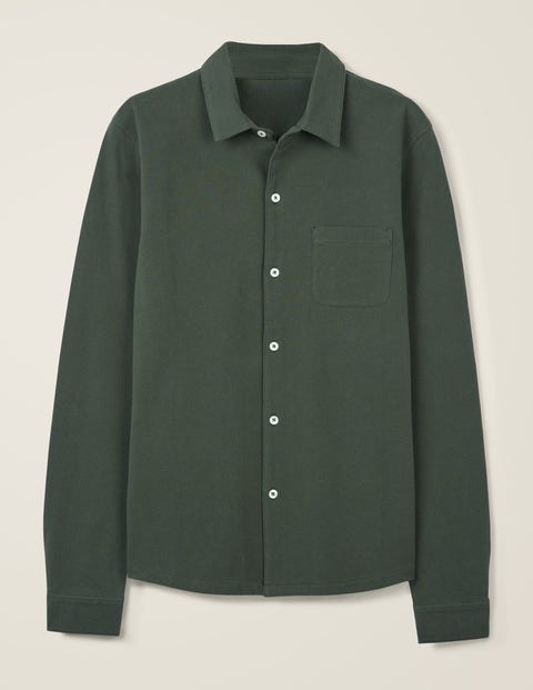 Chemise À Manches Longues En Piqué - Vert Richmond Chemise À Manches Longues En Piqué - Vert Richmond