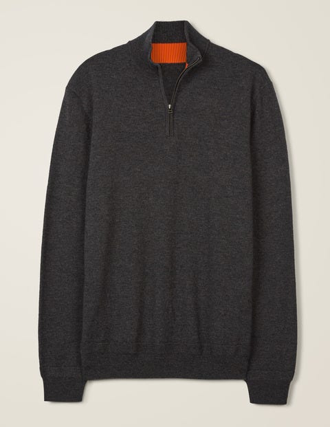 Pull Putney Partiellement Zippé - Chiné anthracite Pull Putney Partiellement Zippé - Chiné anthracite