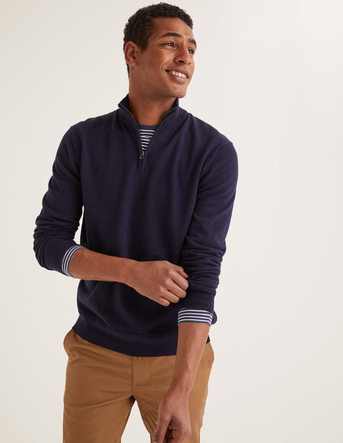 Pull Putney Partiellement Zippé - Bleu marine Pull Putney Partiellement Zippé - Bleu marine