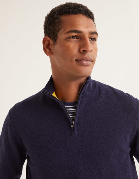 Pull Putney Partiellement Zippé - Bleu marine Pull Putney Partiellement Zippé - Bleu marine