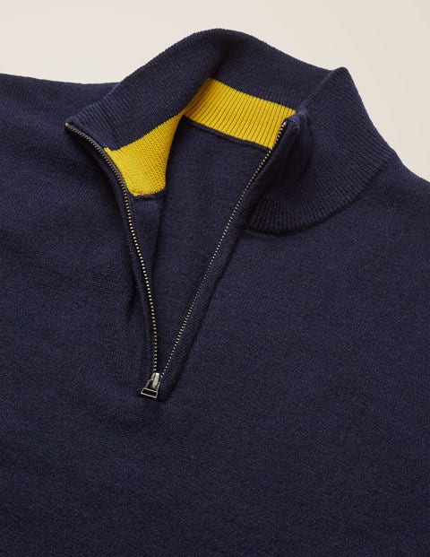 Pull Putney Partiellement Zippé - Bleu marine Pull Putney Partiellement Zippé - Bleu marine