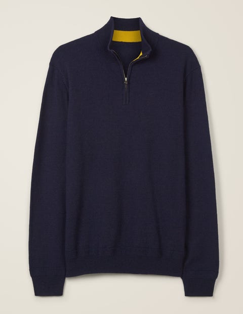 Pull Putney Partiellement Zippé - Bleu marine Pull Putney Partiellement Zippé - Bleu marine