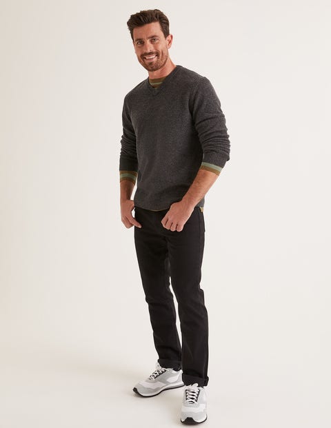 Maida Vale V-Neck - Charcoal Marl Maida Vale V-Neck - Charcoal Marl