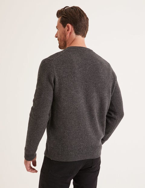 Maida Vale V-Neck - Charcoal Marl Maida Vale V-Neck - Charcoal Marl