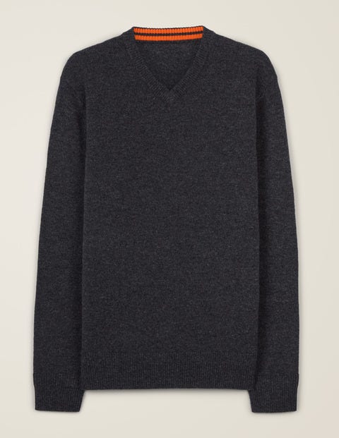 Maida Vale V-Neck - Charcoal Marl Maida Vale V-Neck - Charcoal Marl