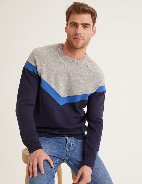 Lockton Crew Neck - Navy Chevron Lockton Crew Neck - Navy Chevron