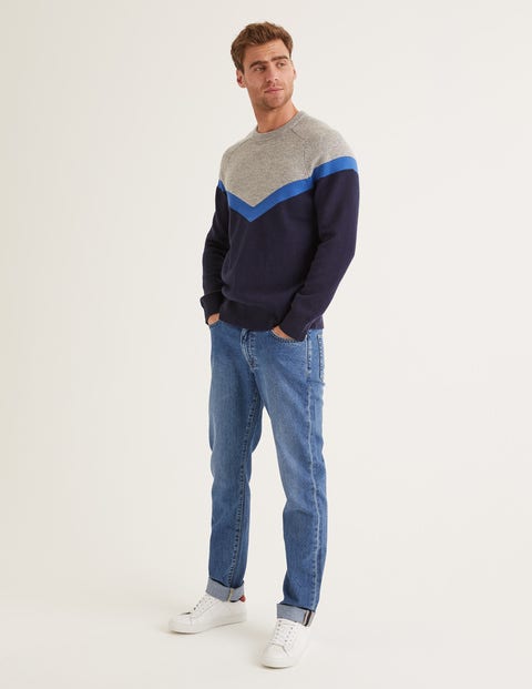 Lockton Crew Neck - Navy Chevron Lockton Crew Neck - Navy Chevron