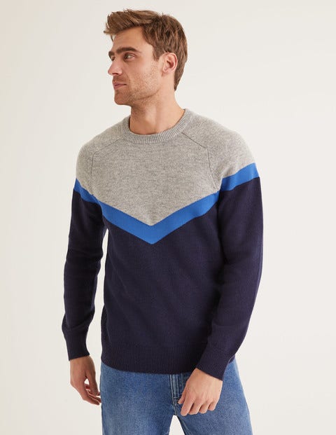 Lockton Crew Neck - Navy Chevron Lockton Crew Neck - Navy Chevron