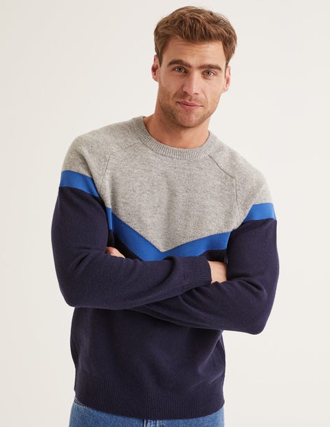 Lockton Crew Neck - Navy Chevron Lockton Crew Neck - Navy Chevron