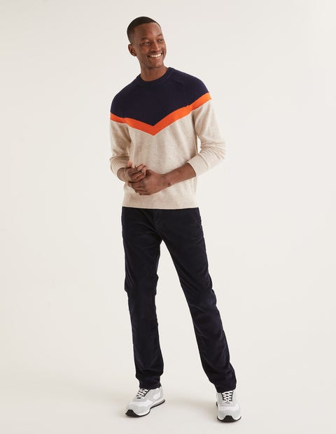Pull Col Rond Lockton - Chevrons avoine Pull Col Rond Lockton - Chevrons avoine
