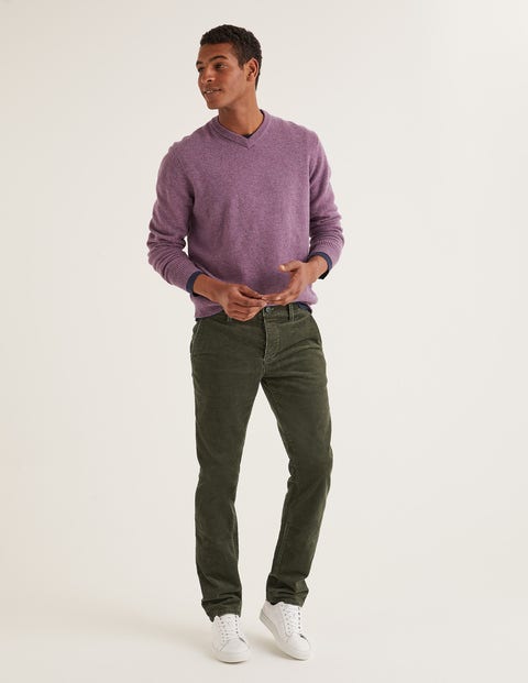 Chunky Cord Trousers - Dark Olive Chunky Cord Trousers - Dark Olive