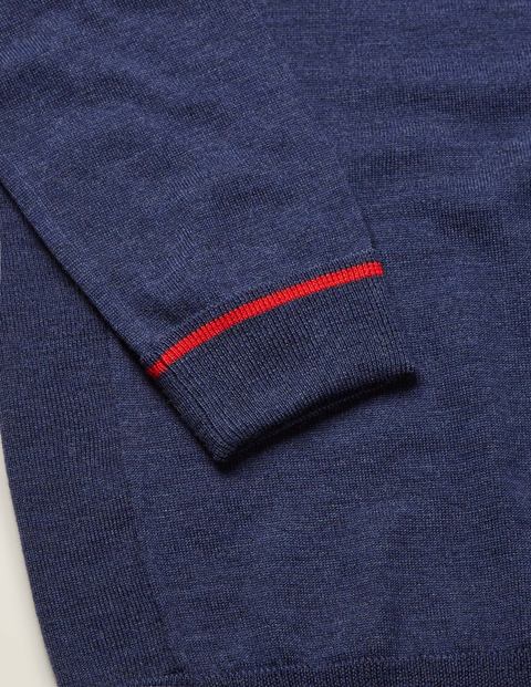 Amberley Merino Half-Zip - Blue Chest Stripe Amberley Merino Half-Zip - Blue Chest Stripe