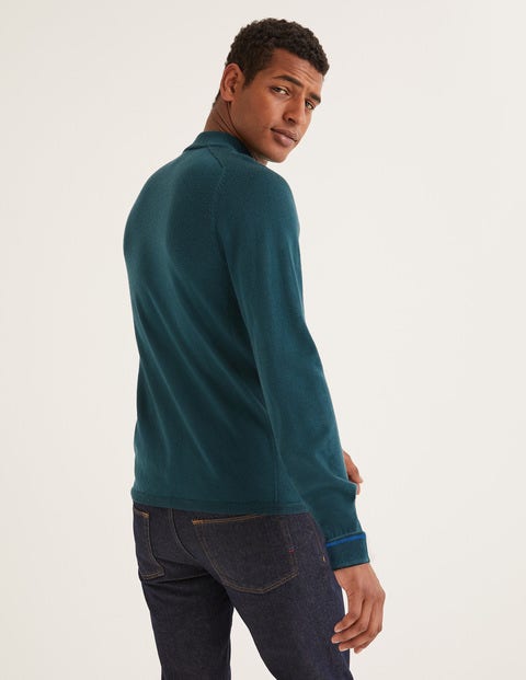 Amberley Merino Half-Zip - Topiary Chest Stripe Amberley Merino Half-Zip - Topiary Chest Stripe