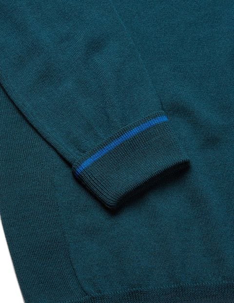 Amberley Merino Half-Zip - Topiary Chest Stripe Amberley Merino Half-Zip - Topiary Chest Stripe