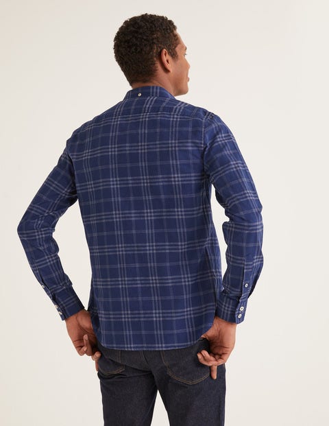 Slim Fit Overdye Shirt - Navy Slim Fit Overdye Shirt - Navy