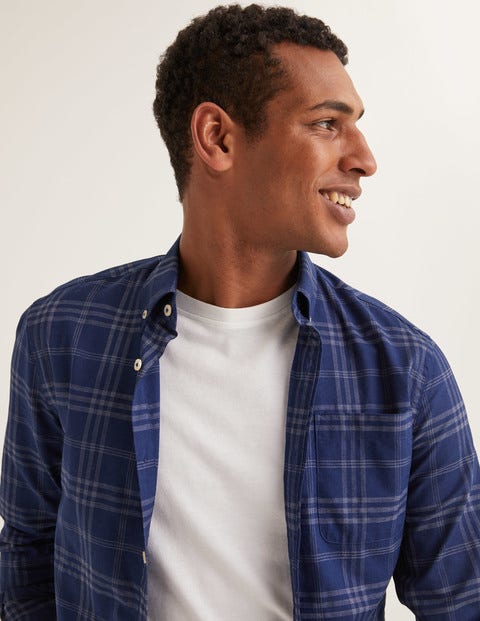 Slim Fit Overdye Shirt - Navy Slim Fit Overdye Shirt - Navy
