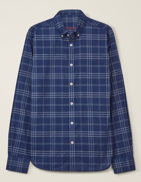 Slim Fit Overdye Shirt - Navy Slim Fit Overdye Shirt - Navy