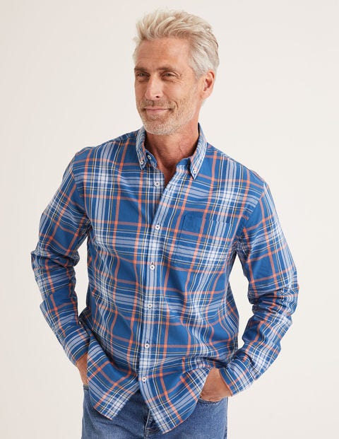 Casual Twill Shirt - Sapphire Multi Check Casual Twill Shirt - Sapphire Multi Check