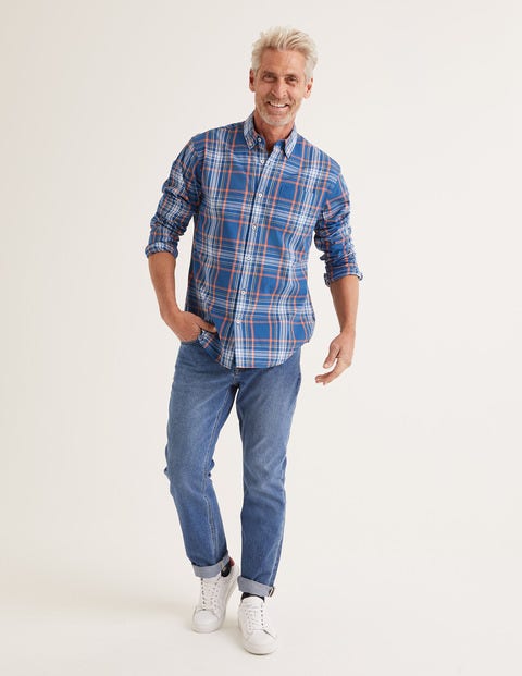 Casual Twill Shirt - Sapphire Multi Check Casual Twill Shirt - Sapphire Multi Check