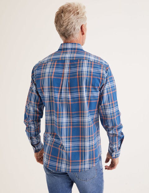 Casual Twill Shirt - Sapphire Multi Check Casual Twill Shirt - Sapphire Multi Check