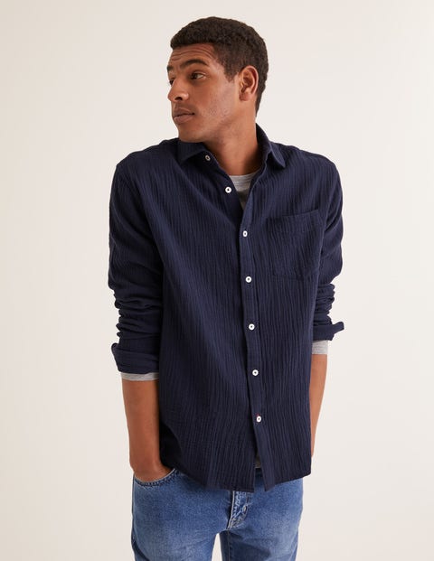 Arundel Doublecloth Shirt - Navy Arundel Doublecloth Shirt - Navy