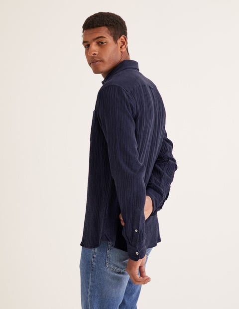 Arundel Doublecloth Shirt - Navy Arundel Doublecloth Shirt - Navy