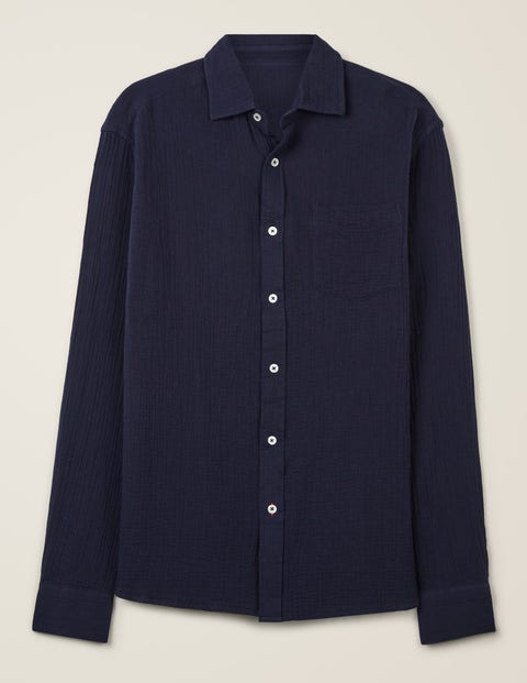 Arundel Doublecloth Shirt - Navy Arundel Doublecloth Shirt - Navy