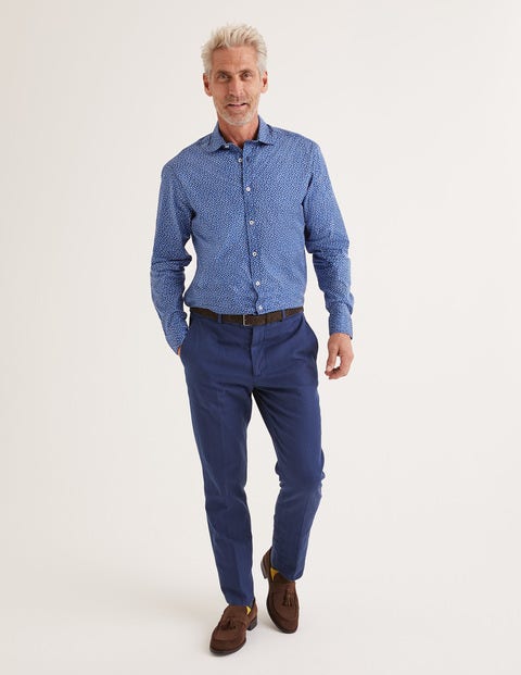 Slim Fit Printed Twill Shirt - Duke Scattered Floral Slim Fit Printed Twill Shirt - Duke Scattered Floral