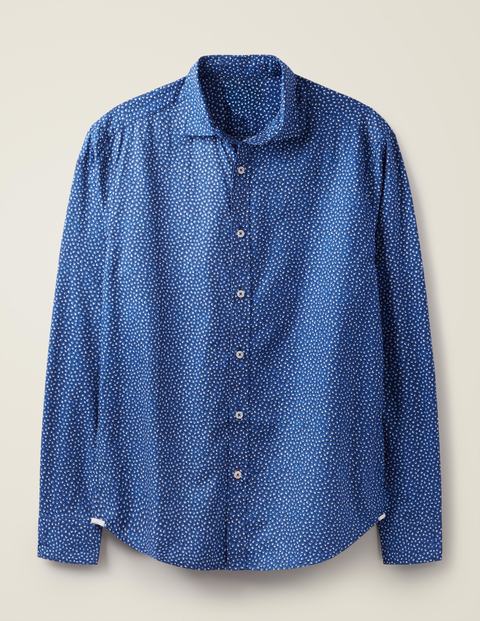 Slim Fit Printed Twill Shirt - Duke Scattered Floral Slim Fit Printed Twill Shirt - Duke Scattered Floral