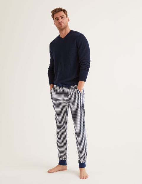 Lounge Pants - Navy Blue/Ecru Stripe Lounge Pants - Navy Blue/Ecru Stripe