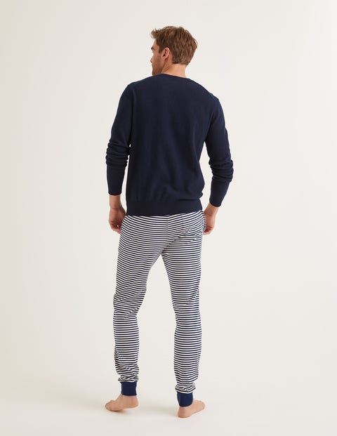 Lounge Pants - Navy Blue/Ecru Stripe Lounge Pants - Navy Blue/Ecru Stripe
