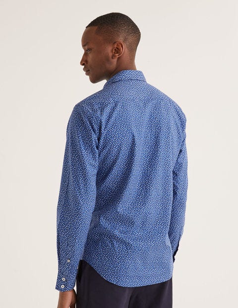 Slim Fit Printed Twill Shirt - Duke Scattered Floral Slim Fit Printed Twill Shirt - Duke Scattered Floral