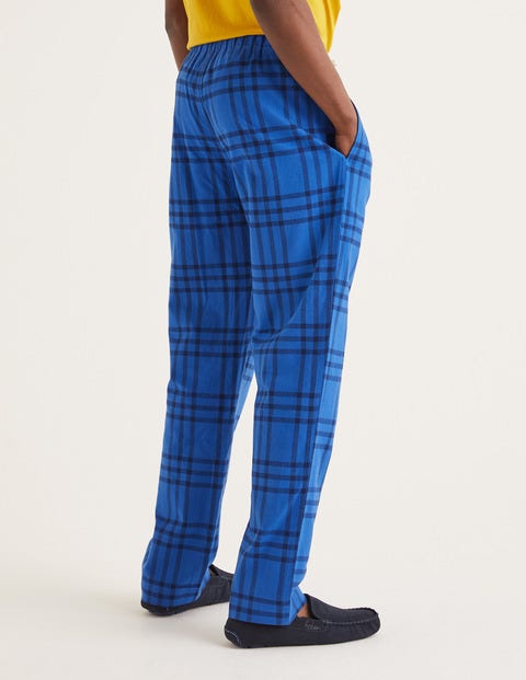 Pyjamahose Aus Gebürsteter Baumwolle - Navyblau, Kariert Pyjamahose Aus Gebürsteter Baumwolle - Navyblau, Kariert