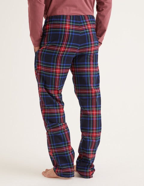 Flannel Pajama Bottoms - Navy Multi Check Flannel Pajama Bottoms - Navy Multi Check