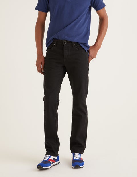 Straight Leg Jeans - Black Denim Straight Leg Jeans - Black Denim
