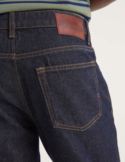 Straight Leg Jeans - Dark Rinse Denim Straight Leg Jeans - Dark Rinse Denim