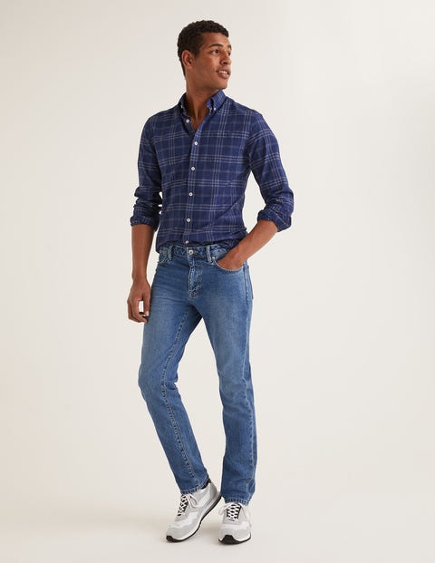 Slim Leg Jeans - Blue Wash Denim Slim Leg Jeans - Blue Wash Denim