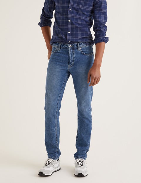 Slim Leg Jeans - Blue Wash Denim Slim Leg Jeans - Blue Wash Denim