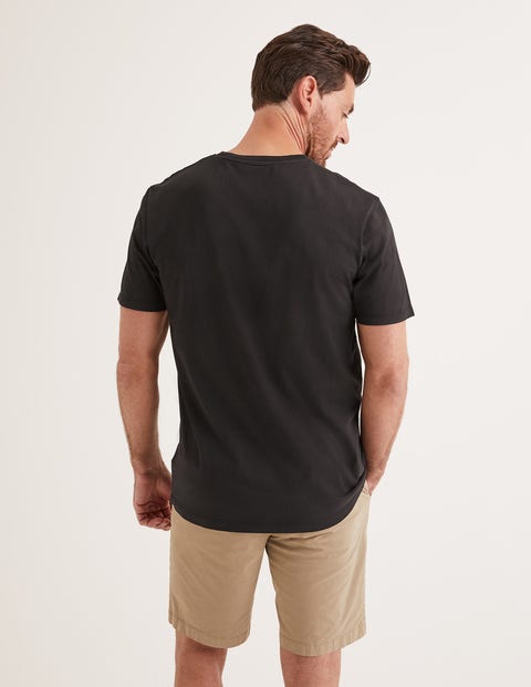 Vorgewaschenes T-Shirt - Schwarz Vorgewaschenes T-Shirt - Schwarz