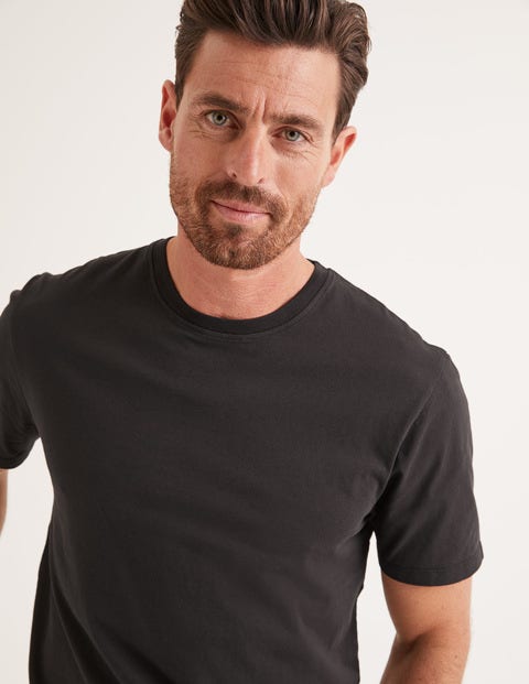 Vorgewaschenes T-Shirt - Schwarz Vorgewaschenes T-Shirt - Schwarz