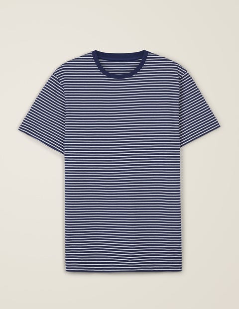 Washed T-shirt - Navy/Ivory Stripe Washed T-shirt - Navy/Ivory Stripe