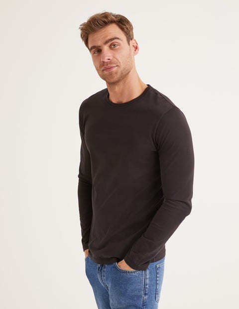 Long Sleeve Washed T-Shirt - Black Long Sleeve Washed T-Shirt - Black