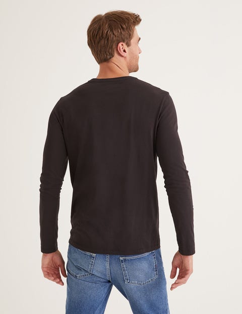 Long Sleeve Washed T-Shirt - Black Long Sleeve Washed T-Shirt - Black